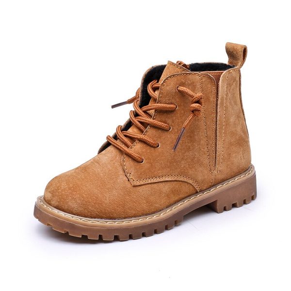 Children Genuine Leather Boys Pigskin Boots Girls 2023 Winter