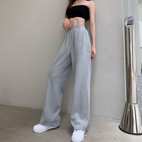 Gray Sweatpants Joggers Women Korean Style High Waist Tracksuit Casual Loose Pants Black Jogging Sports Trousers