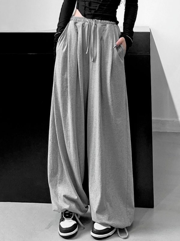 Oversize Gray Joggers Sweatpants Women Korean