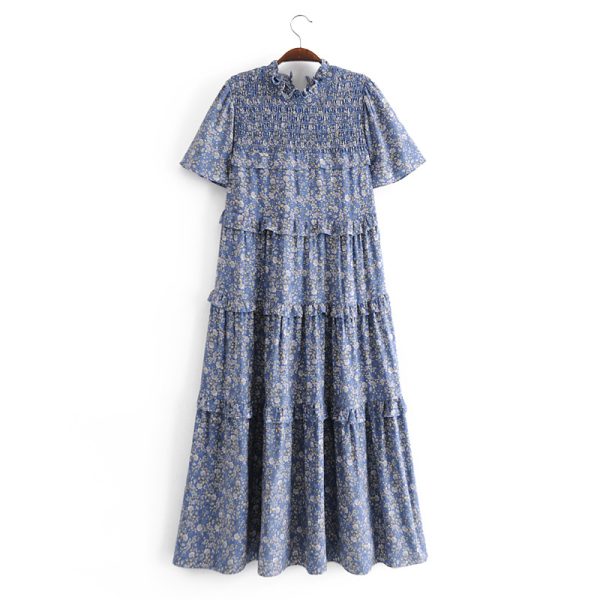 Dress Women Summer Short Sleeve Maxi Dress Floral Dress Summer Women Clothing