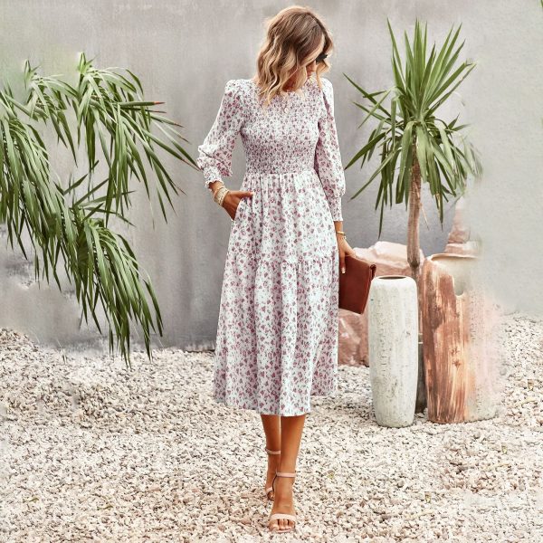 Waist Controlled Printed Dress Spring Summer Casual Vacation Women