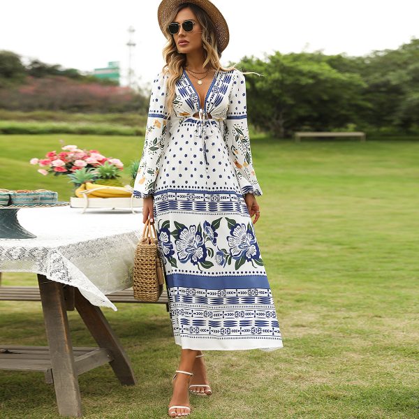 Spring Summer plus Size Women Clothing Bohemian Maxi Dress Beach Dress