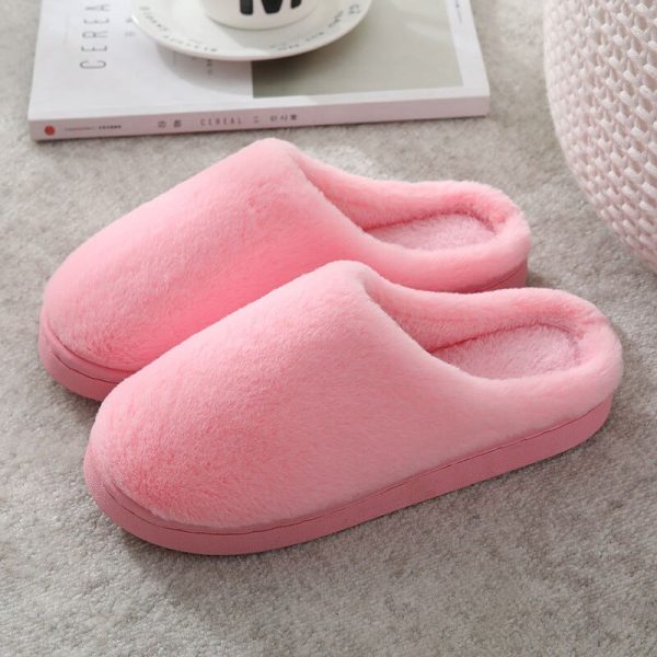 Women’s Warm Cotton Flat Indoor Comfortable Soft Slippers