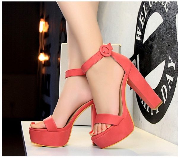 Women's Elegant High Heels Sandals with 13cm Super High Heel and Waterproof Platform Toe - Banquet Shoes by Vanessas