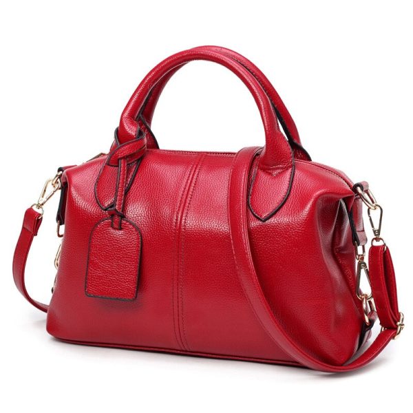 Fashion Solid Women Pillow Handbag Soft PU Leather Women Top-Handle Bag Tote Shoulder Bag