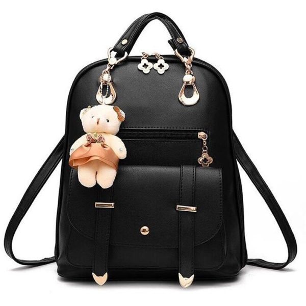 Vanessa's Designer Preppy Style PU Leather Backpack