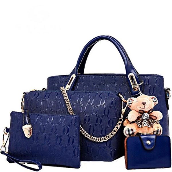 Women Bag Top-Handle Bags Female Famous Brand Women Messenger Bags Handbag Set PU Leather Composite Bag