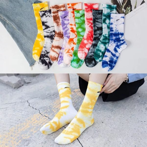 Tie-Dye Socks Street Trend High-Top Tide Solid Unisex Socks