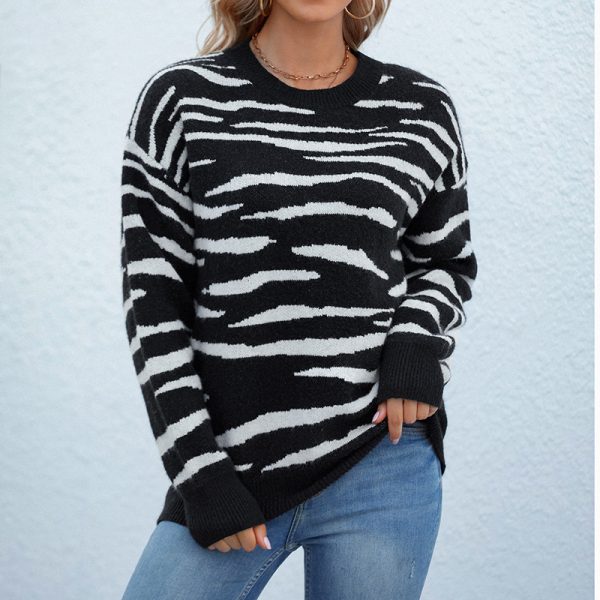 Women's Zebra Pattern Knitwear