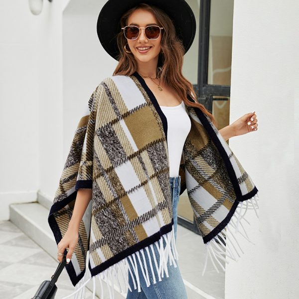 Women's Tassel Cape Shawl