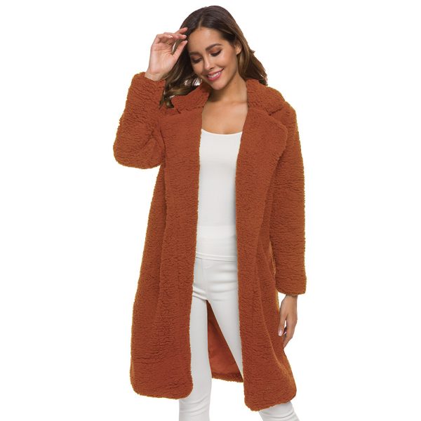 Long Plush Women's Casual Coat