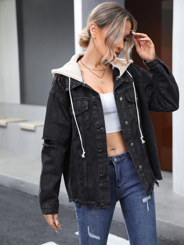 Hooded Denim Jacket