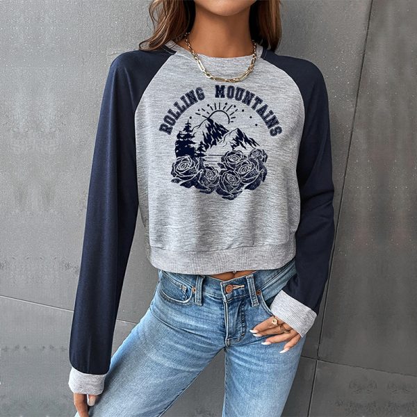 Long Sleeve Letter Graphic Print Sweatshirt