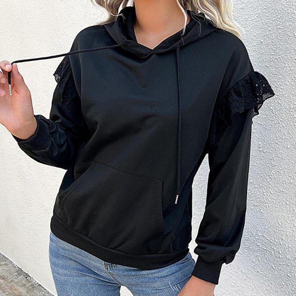 Long Sleeve Solid Color Hooded Sweater