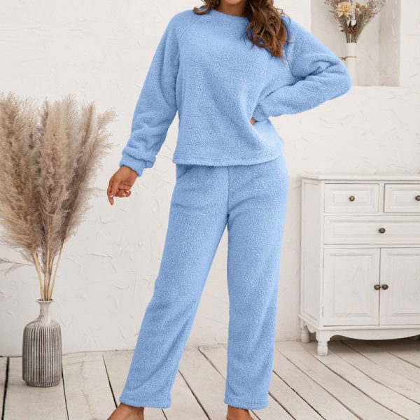 Plush Hooded Sweater Set for Women Plus Size