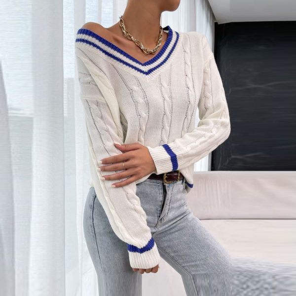 V-Neck Women's Autumn Sweater