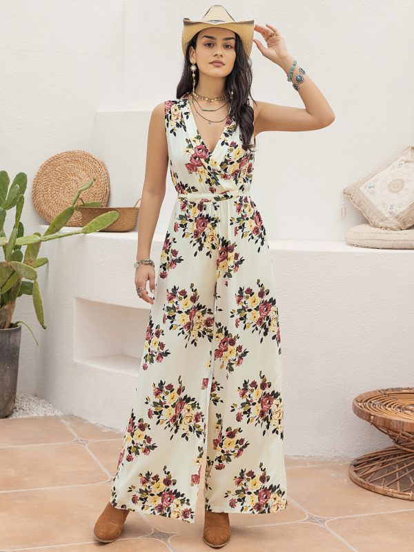 Women's Printed Sling Jumpsuit - Fashionable and Comfortable