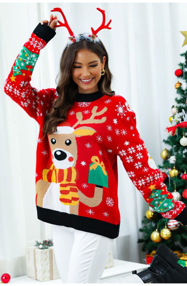 Cartoon Reindeer Christmas Sweater