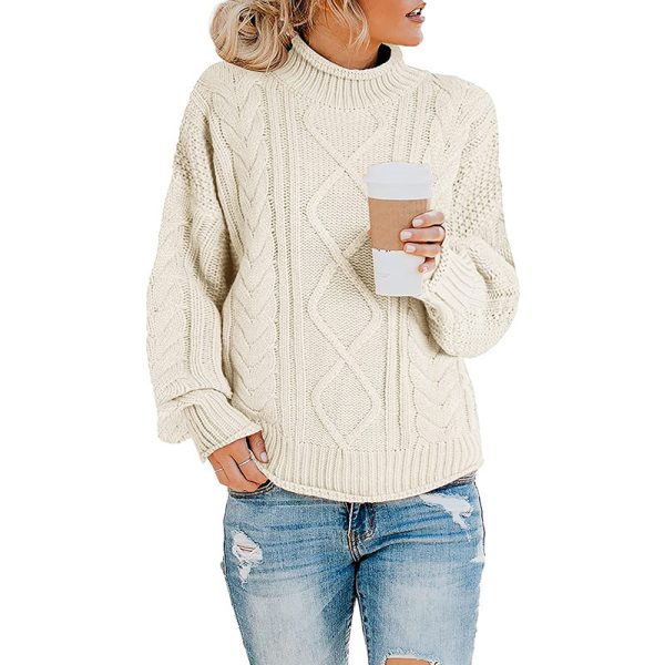 Thick Thread Half Turtleneck Pullover