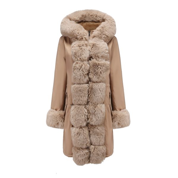 Winter Parka with Detachable Fur Collar