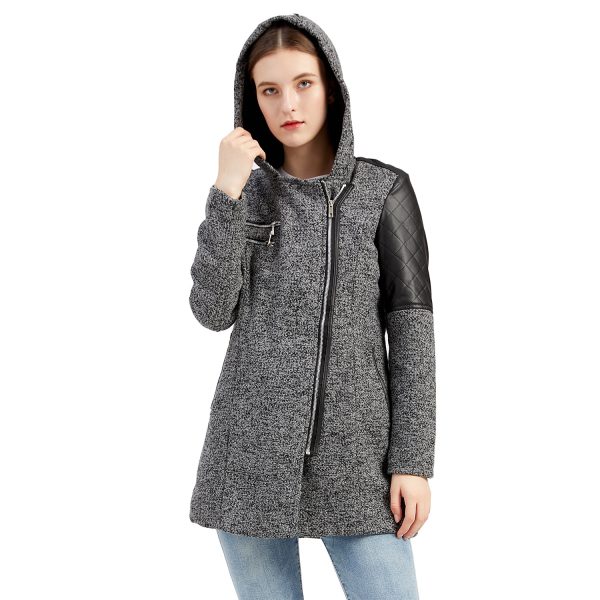 Hooded Woolen Coat for Women in Autumn/Winter