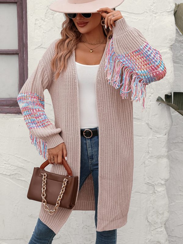 Fringed Knitted Sweater for Women