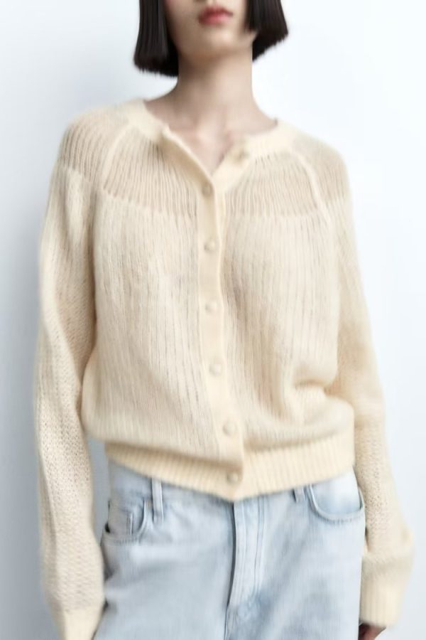 Round Neck Cashmere Sweater Coat