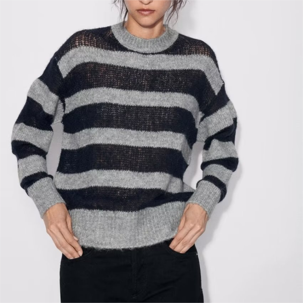 French Striped Sweater - Autumn All-Match Elegance