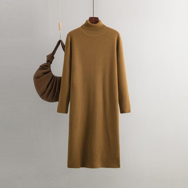 Loose Turtleneck Sweater Dress