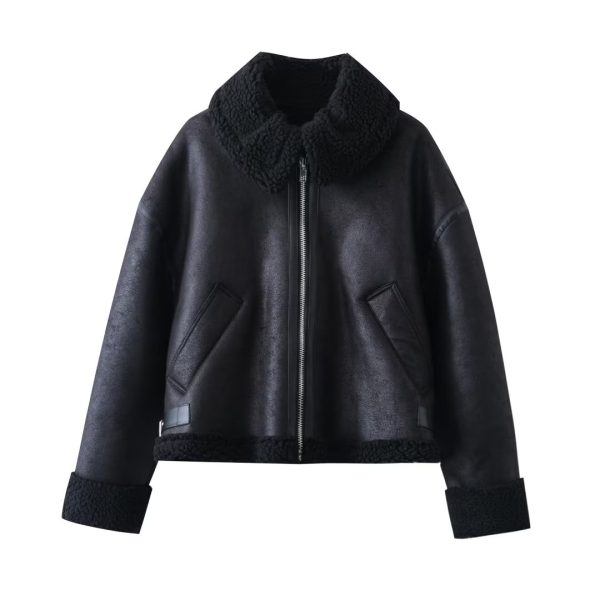 Winter Windproof Faux Shearling Jacket