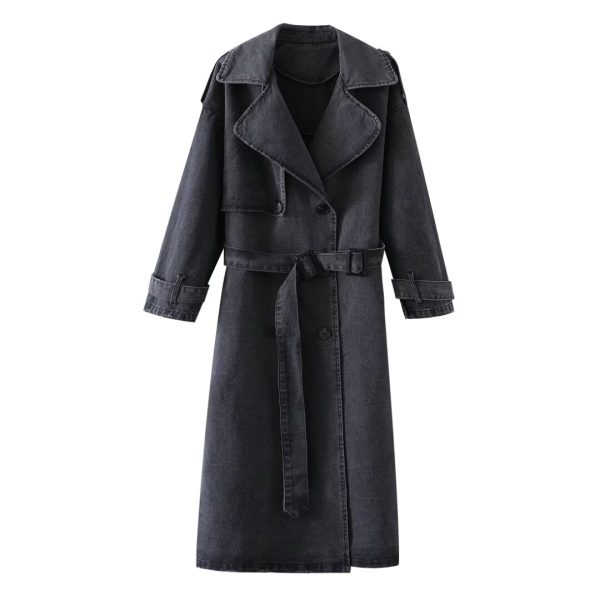 Korean Urban Denim Baggy Coat