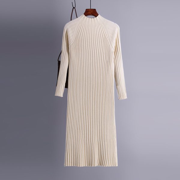 Korean Half Turtleneck Sweater Dress