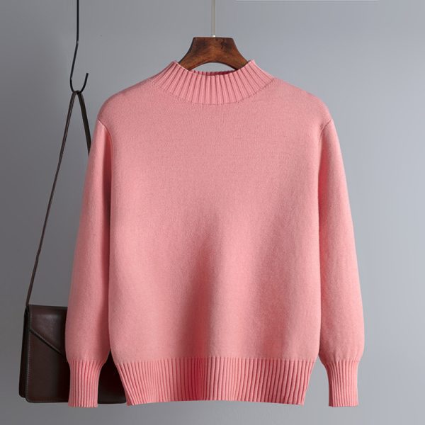 Fleece-Lined Winter Korean Sweater - Slim Fit Pullover