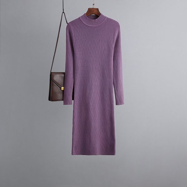 Chic Sheath Knitted Dress for Winter