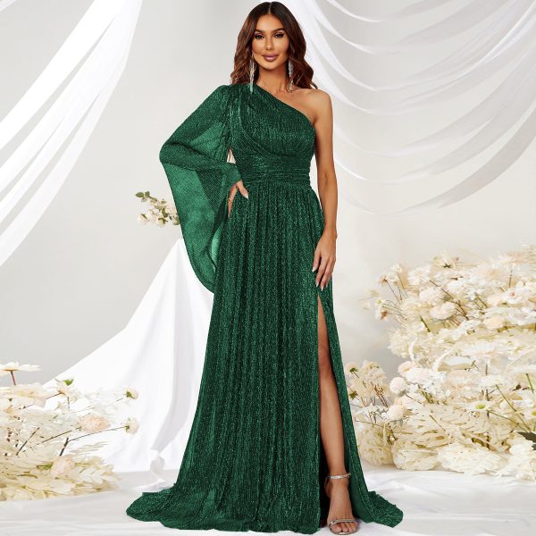 One-Shoulder Cocktail Evening Dress