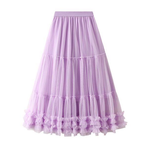 Korean High Waist Fairy Gauze Skirt - Heavy Industry Design