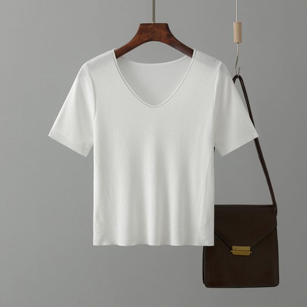 Summer V-Neck Slim Fit Sweater Tee