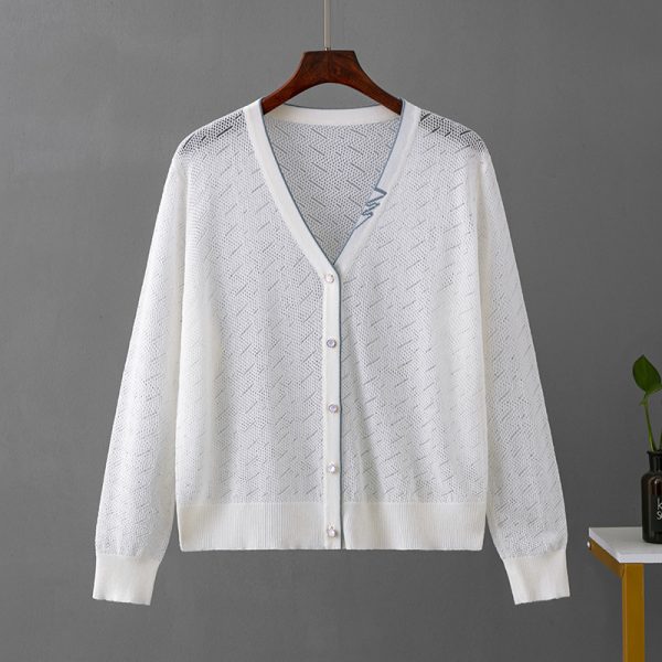 Hollow Out Ice Silk Cardigan: Summer Chic