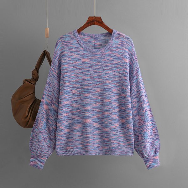 Winter Knit Pullover: Cozy Women's Solid Color Sweater