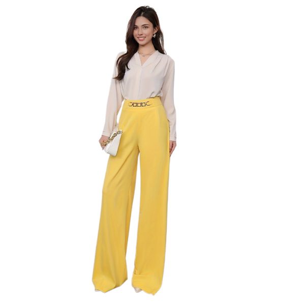 Draping Wide Leg Work Pants