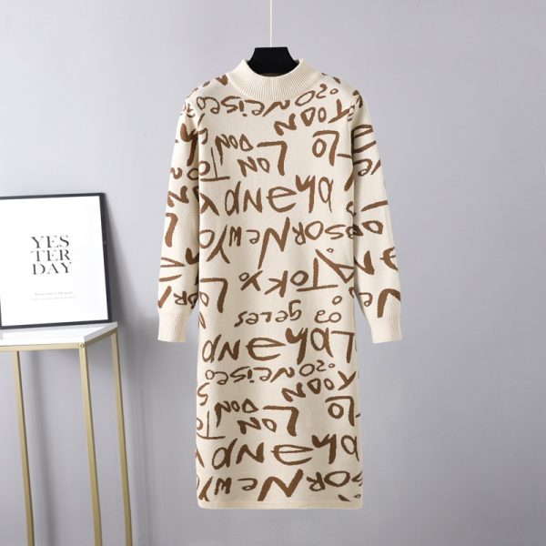 Graphic Graffiti Sweater Dress