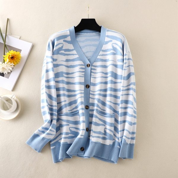 Oversized V-Neck Cardigan for Women