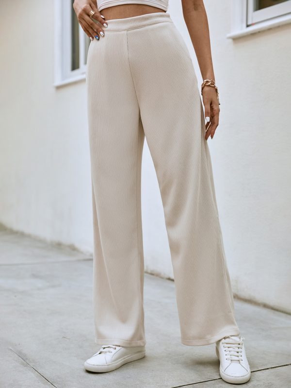 Corduroy Wide Leg Pants - Spring & Autumn Trend