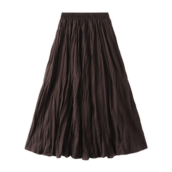 Autumn A-Line Skirt: High Waist, Slimming, Mid-Length