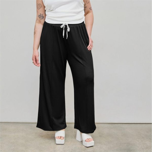 High Waist Straight Leg Pants for Plus Size Women