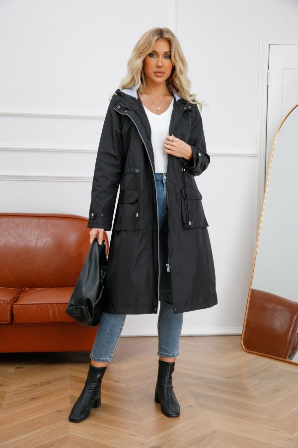 Waterproof Hooded Trench Coat