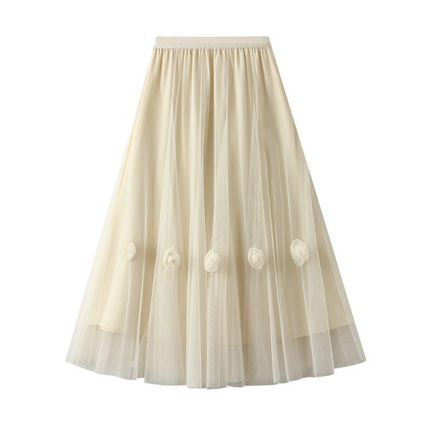 Mesh Draping Swing Skirt: Trendy Elegance