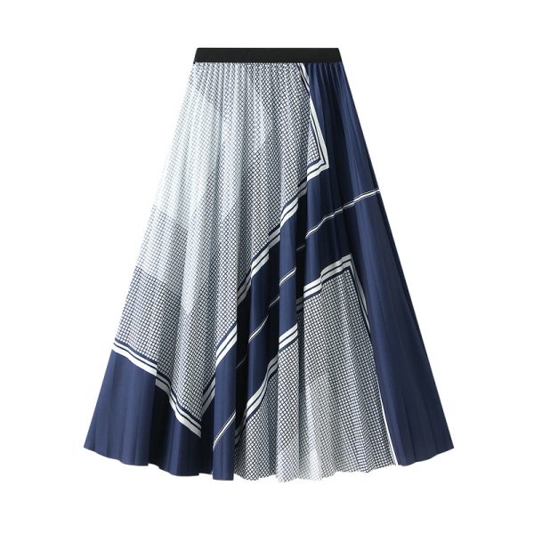 Autumn High Waist Pleated Swing Skirt