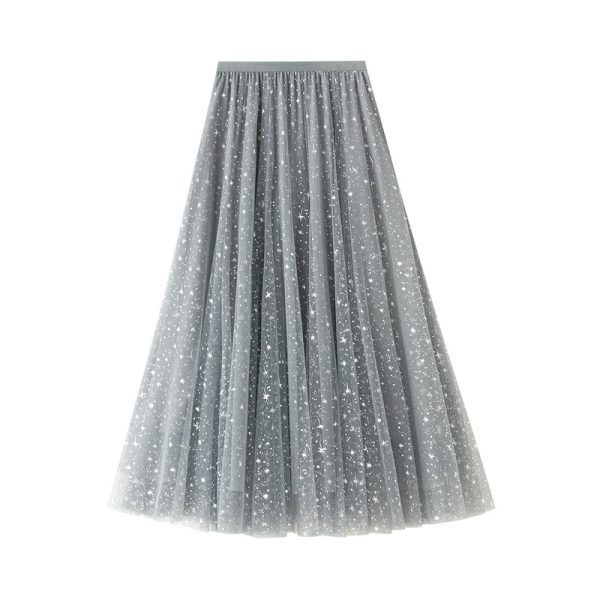 Sequined Starry Sky Gauze Skirt