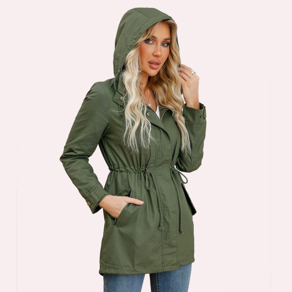 Loose Solid Color Cotton Women's Coat